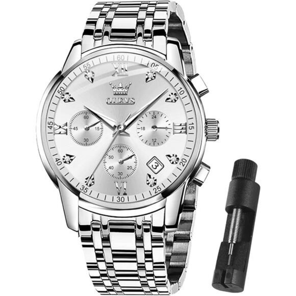 Men Multifunction Watch, Multi Dial Waterproof Luminous Chronograph Men's - Picture 1 of 6